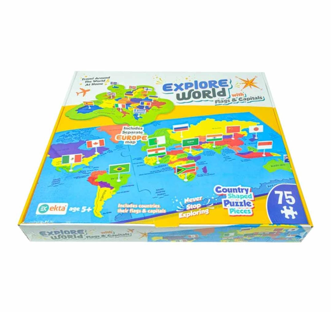 Explore World with flags & capitals