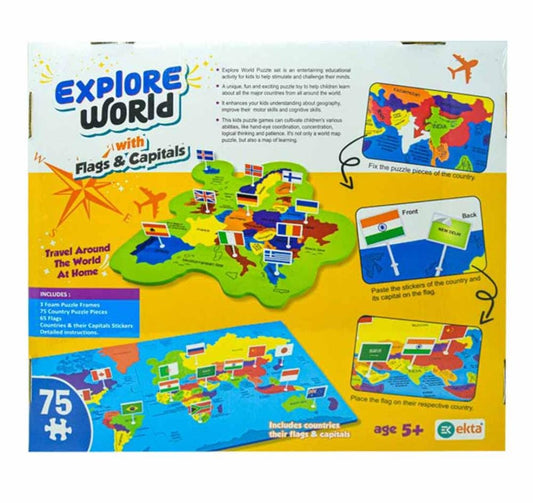 Explore World with flags & capitals