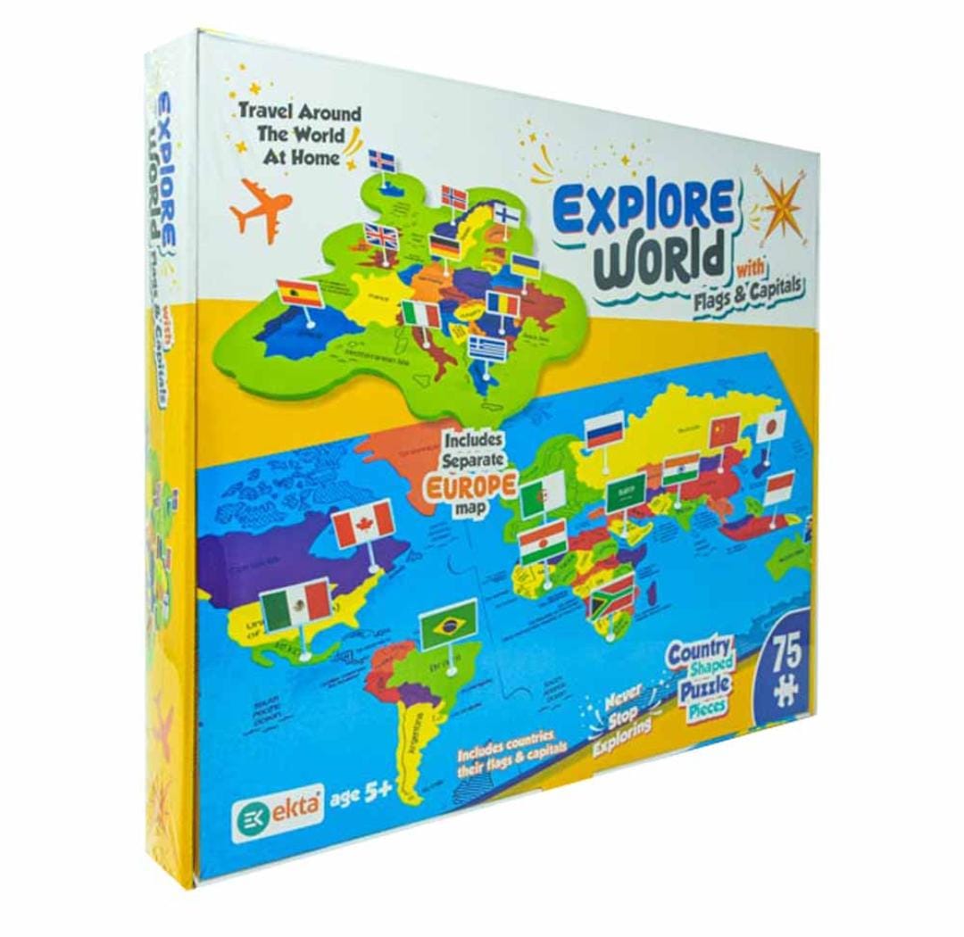 Explore World with flags & capitals