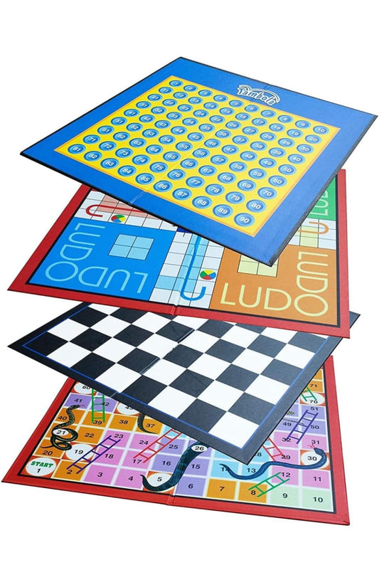 4 in 1 Family Games : Tambola : chess : ludo : Snakes & ladders