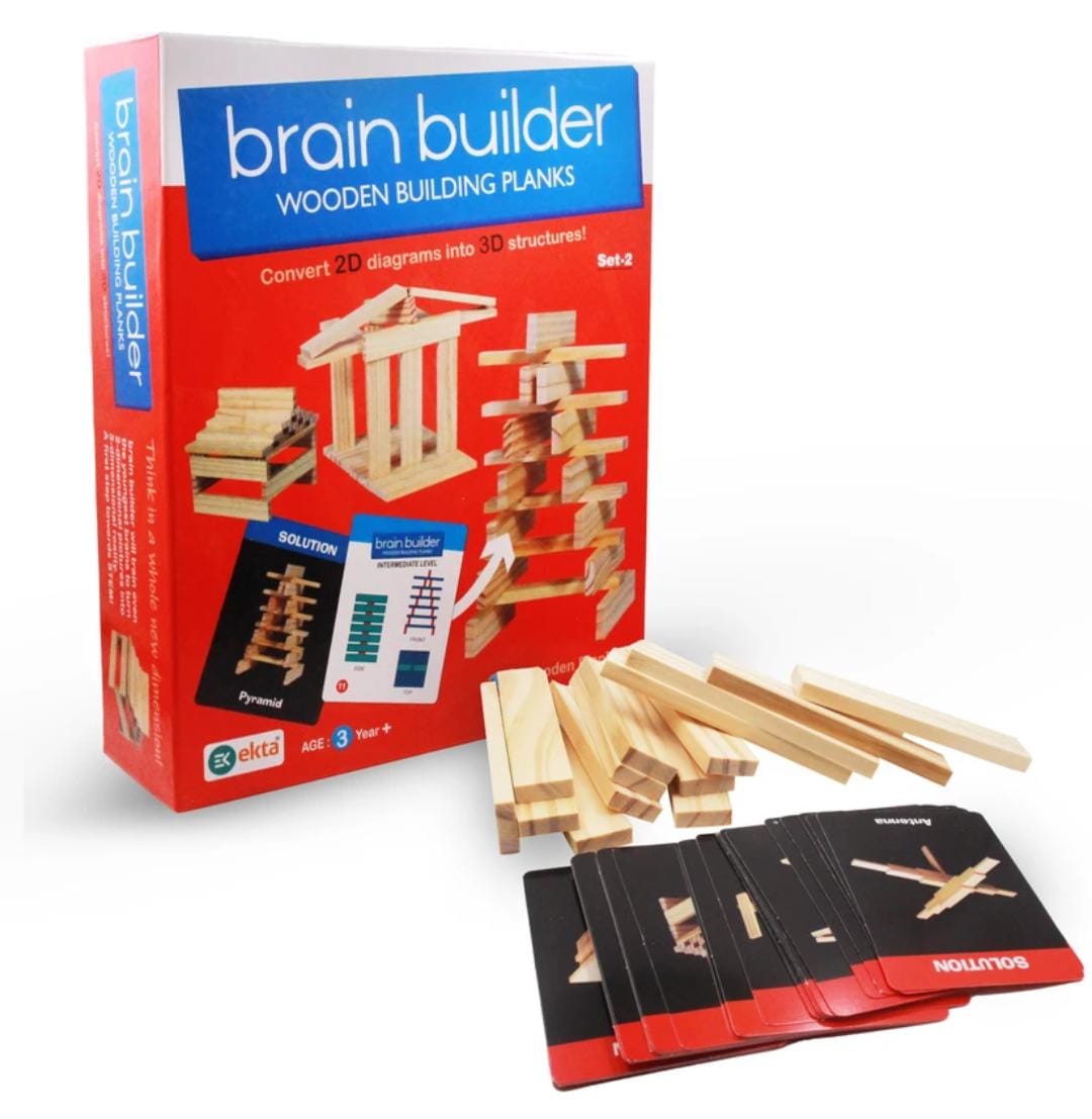 Brain Builder WOODEN BUILDING PLANK